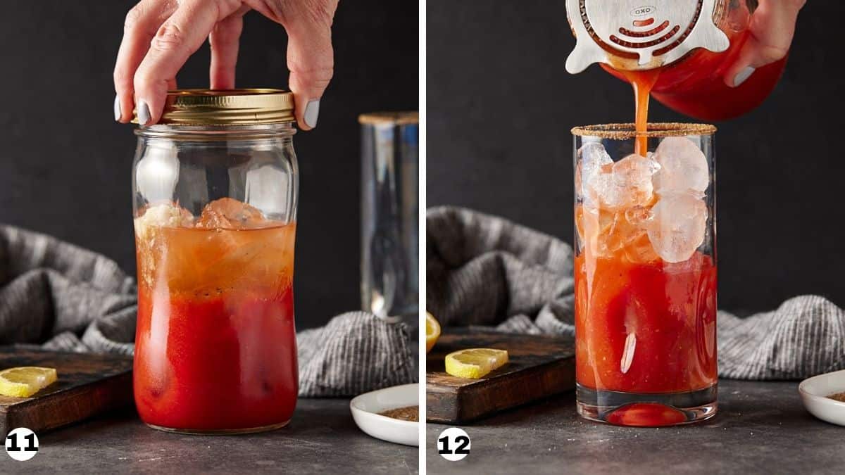 steps 11-12 of making a bloody mary