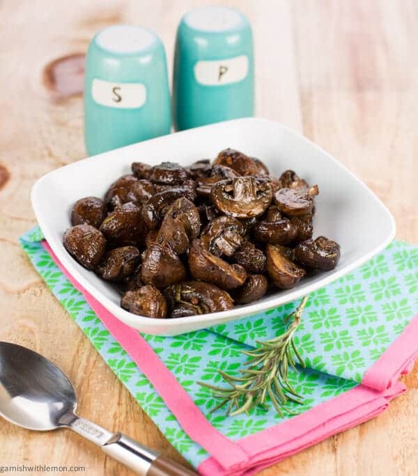 rosemary balsamic roasted mushrooms