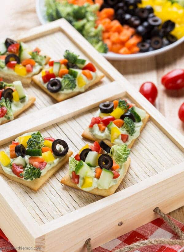 avocado ranch veggie pizza bites