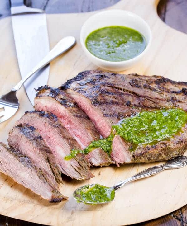 Flank Steak With Chimichurri Sauce