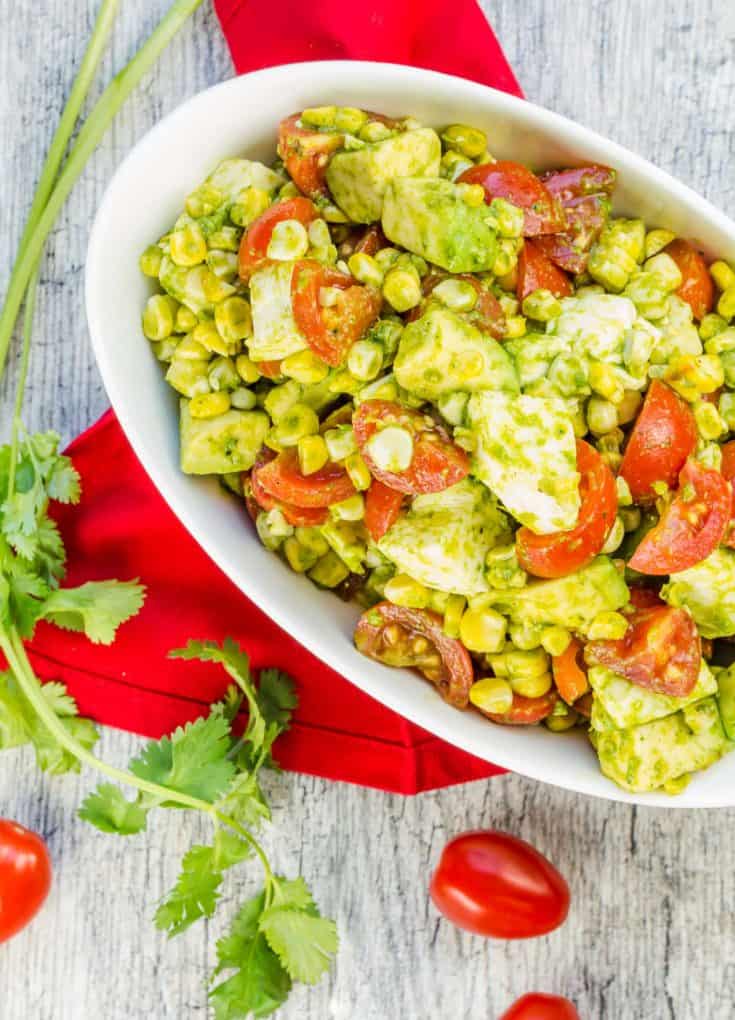 Tomato, Mozzarella and Grilled Corn Salad