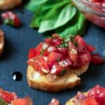 diced tomatoes with balsamic on toast.