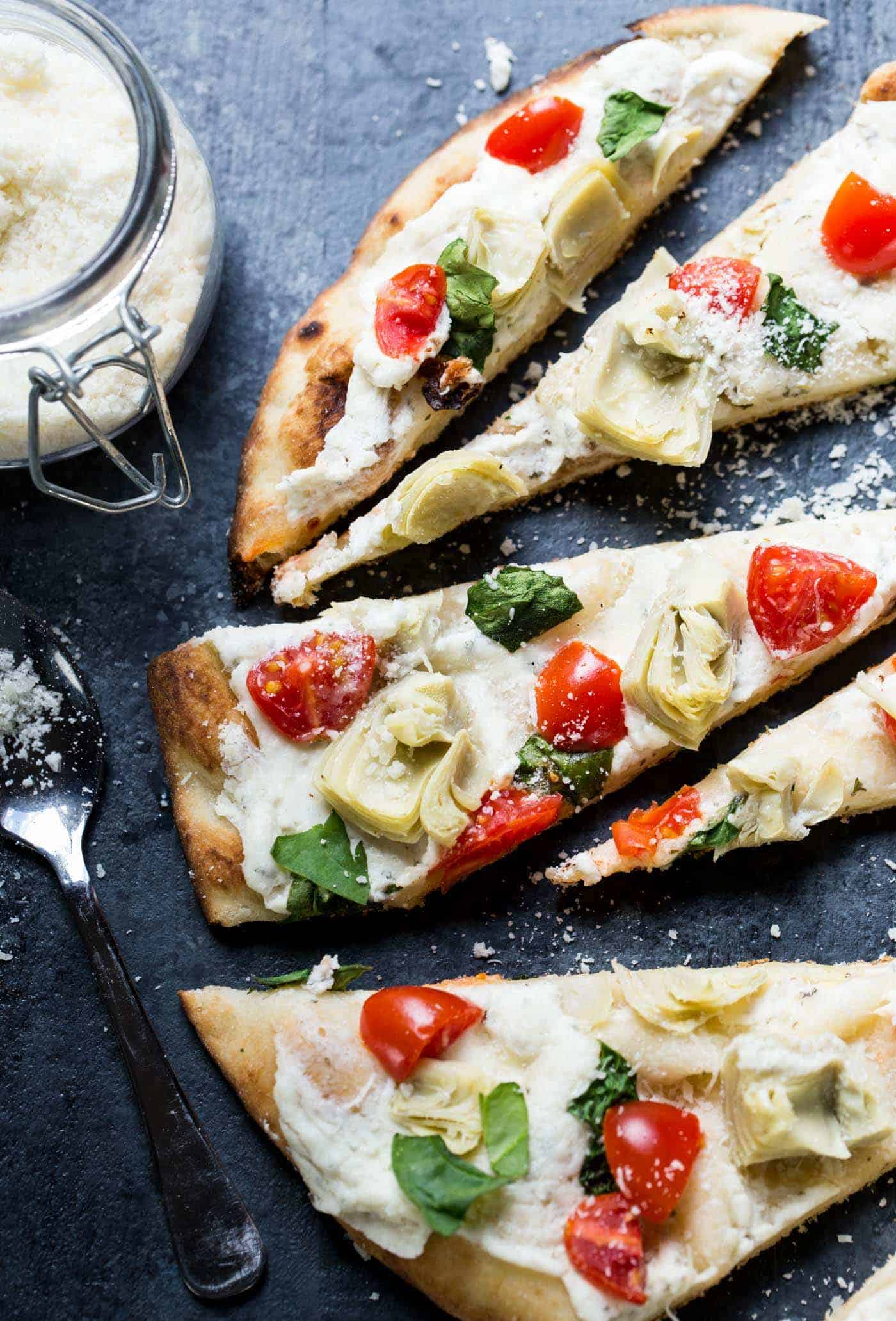 grilled vegetable flatbread pizza