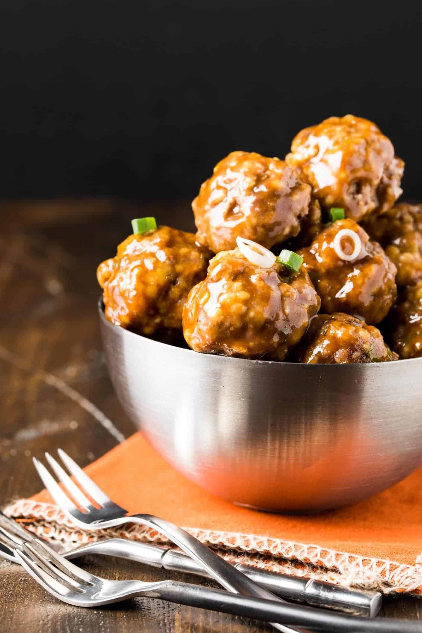 saucy asian meatballs