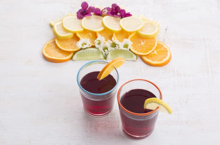 2 hibiscus margaritas