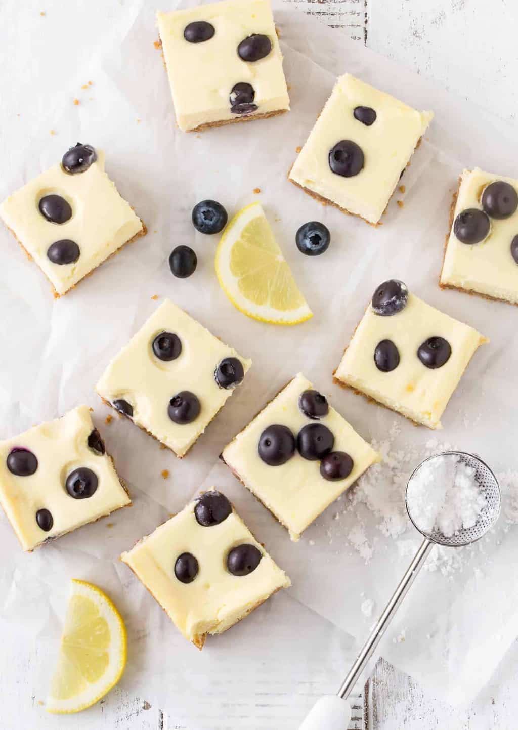 lemon blueberry cheesecake bars