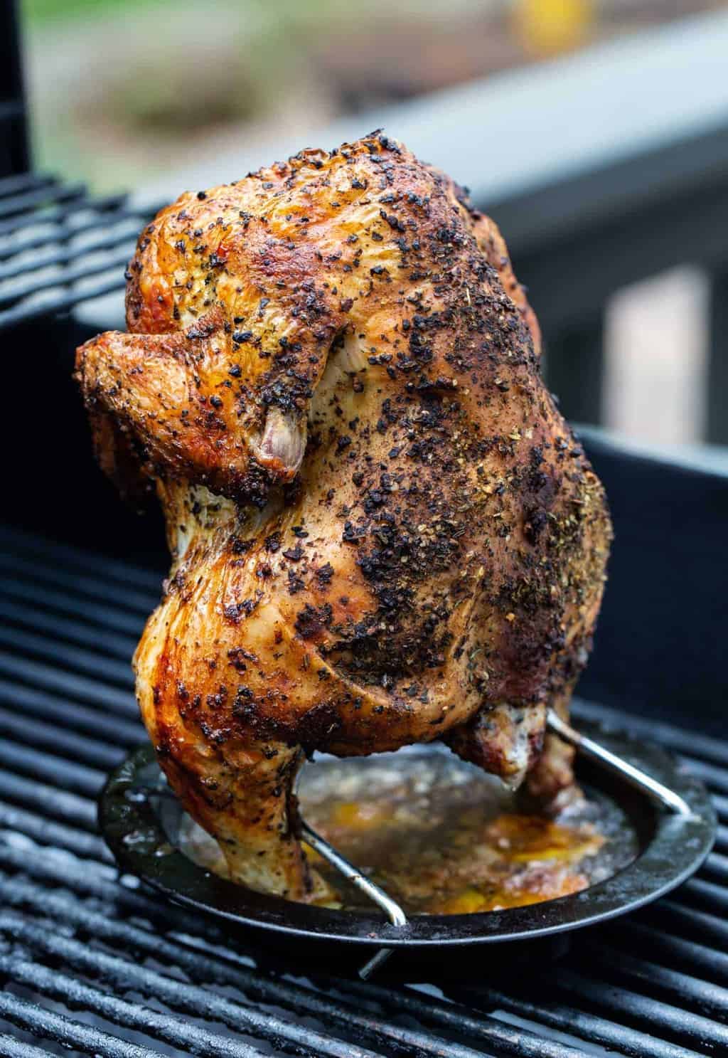 Vertically Grilled Whole Chicken