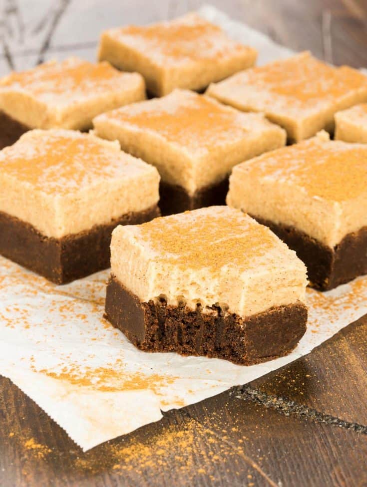 Mexican Chocolate Brownies with Cinnamon Buttercream Frosting