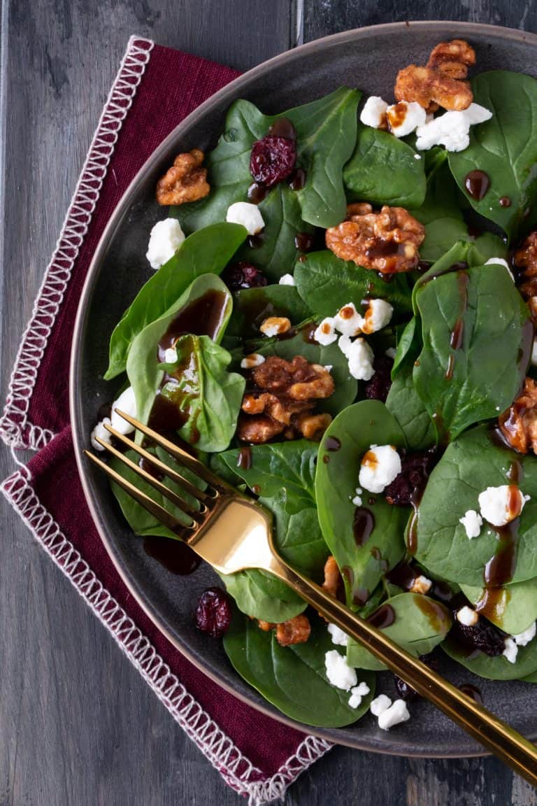 Easy Balsamic Vinaigrette Recipe for Spinach Salad (or any salad!)