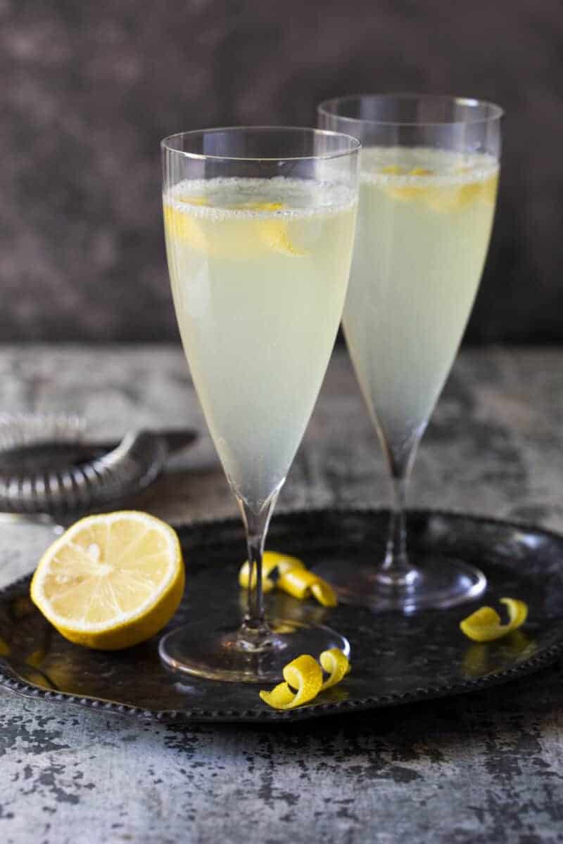 Elderflower French 75 Cocktail Recipe - Easy Brunch Cocktail for a Group