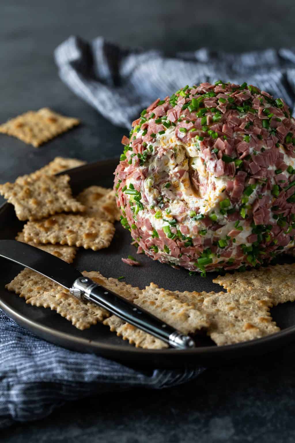 The BEST Chipped Beef Cheese Ball Recipe Garnish with Lemon