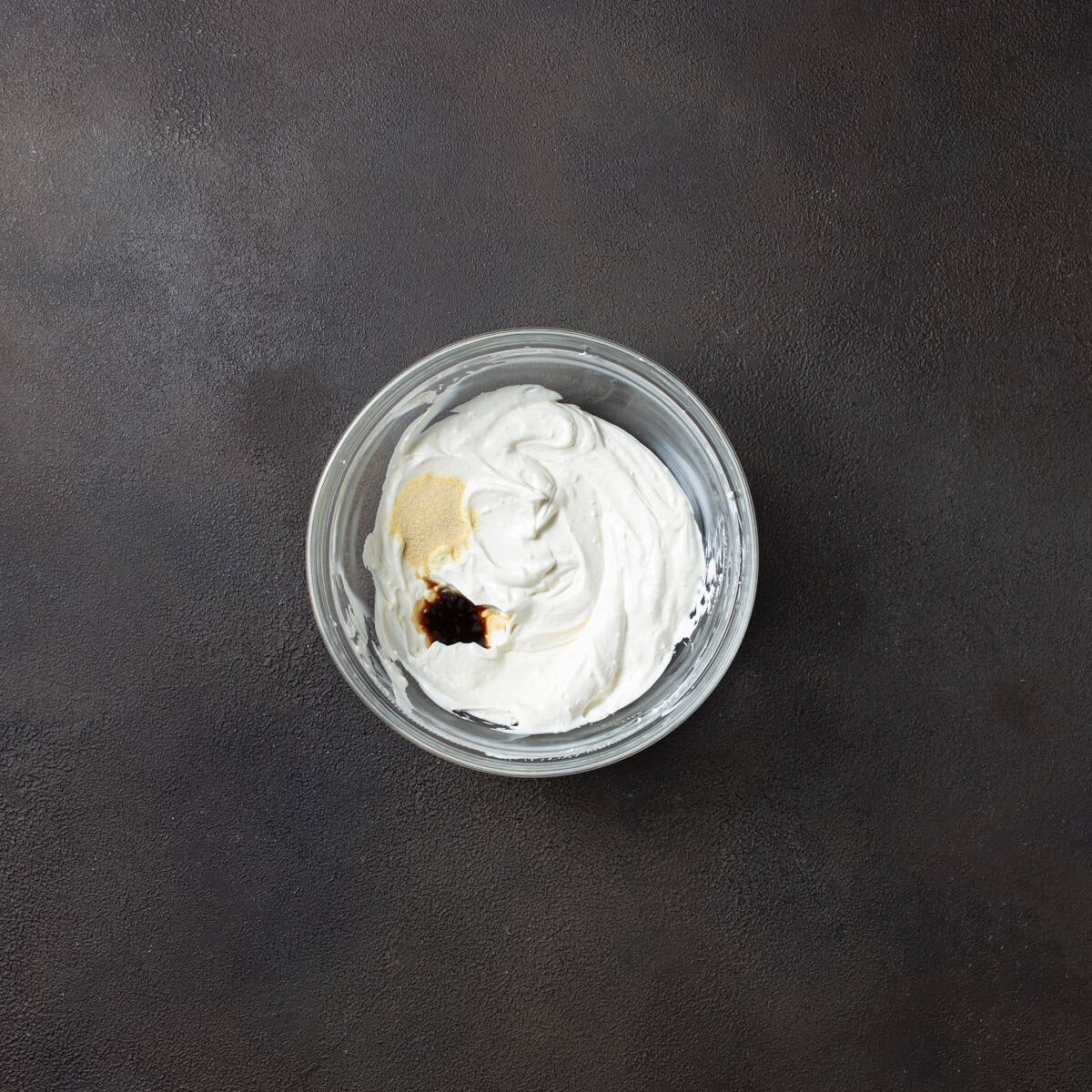 Garlic powder and Worcestershire sauce on top of cream cheese mixture.
