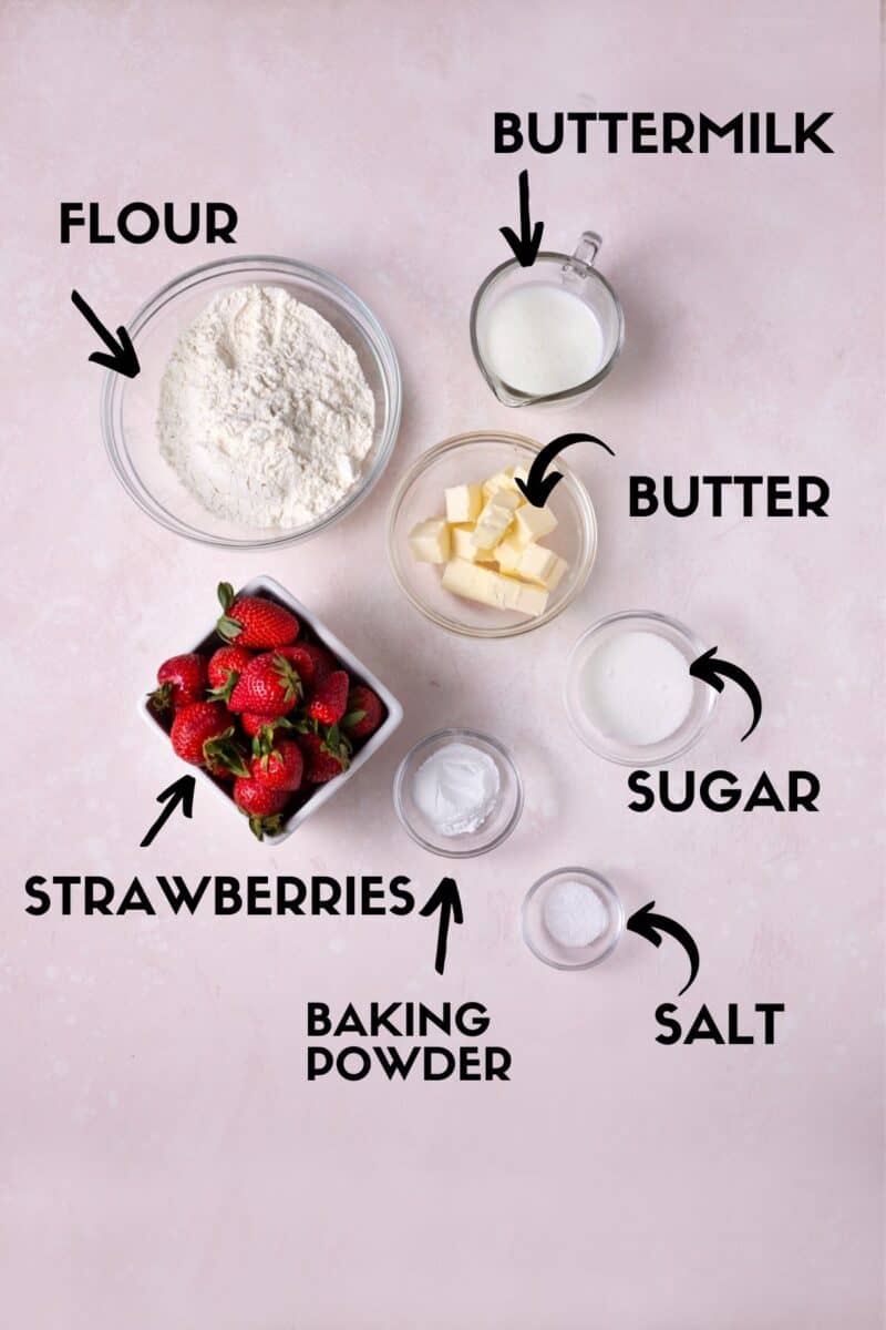 Strawberry shortcake ingredients