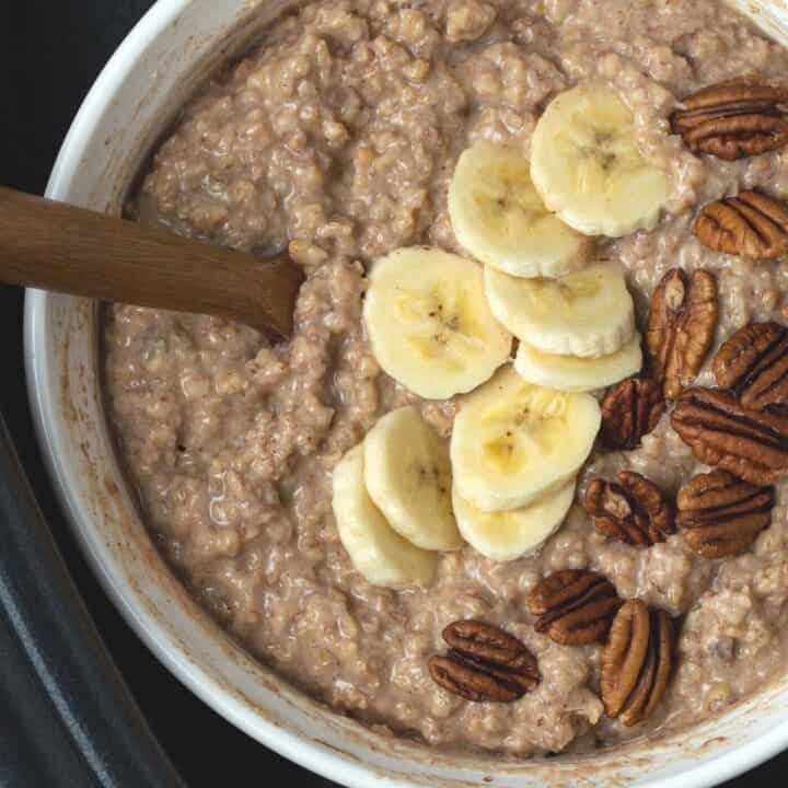 Slow Cooker Steel Cut Oats with Bananas-image