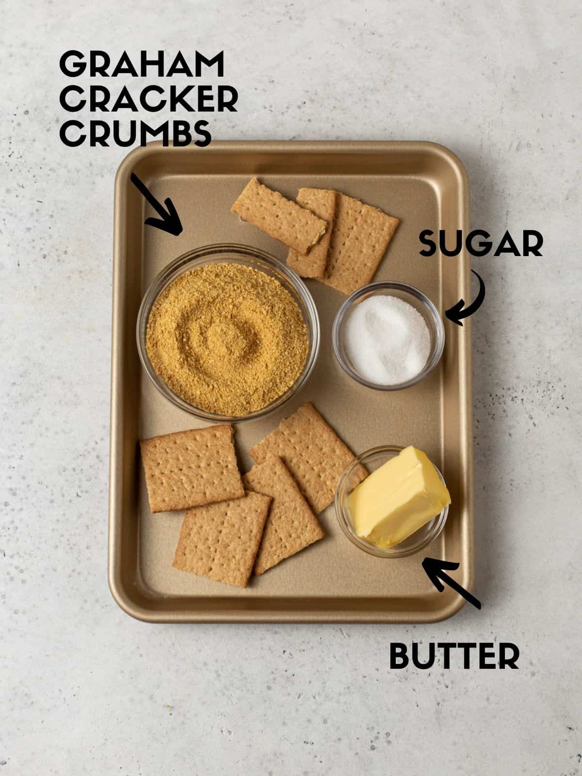 Ingredients for crust on sheet pan. 