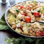 featured image for orzo salad.