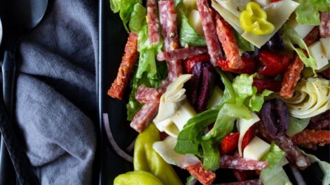 antipasto salad dressing red wine vinegar Antipasto Salad with Red Wine Vinaigrette