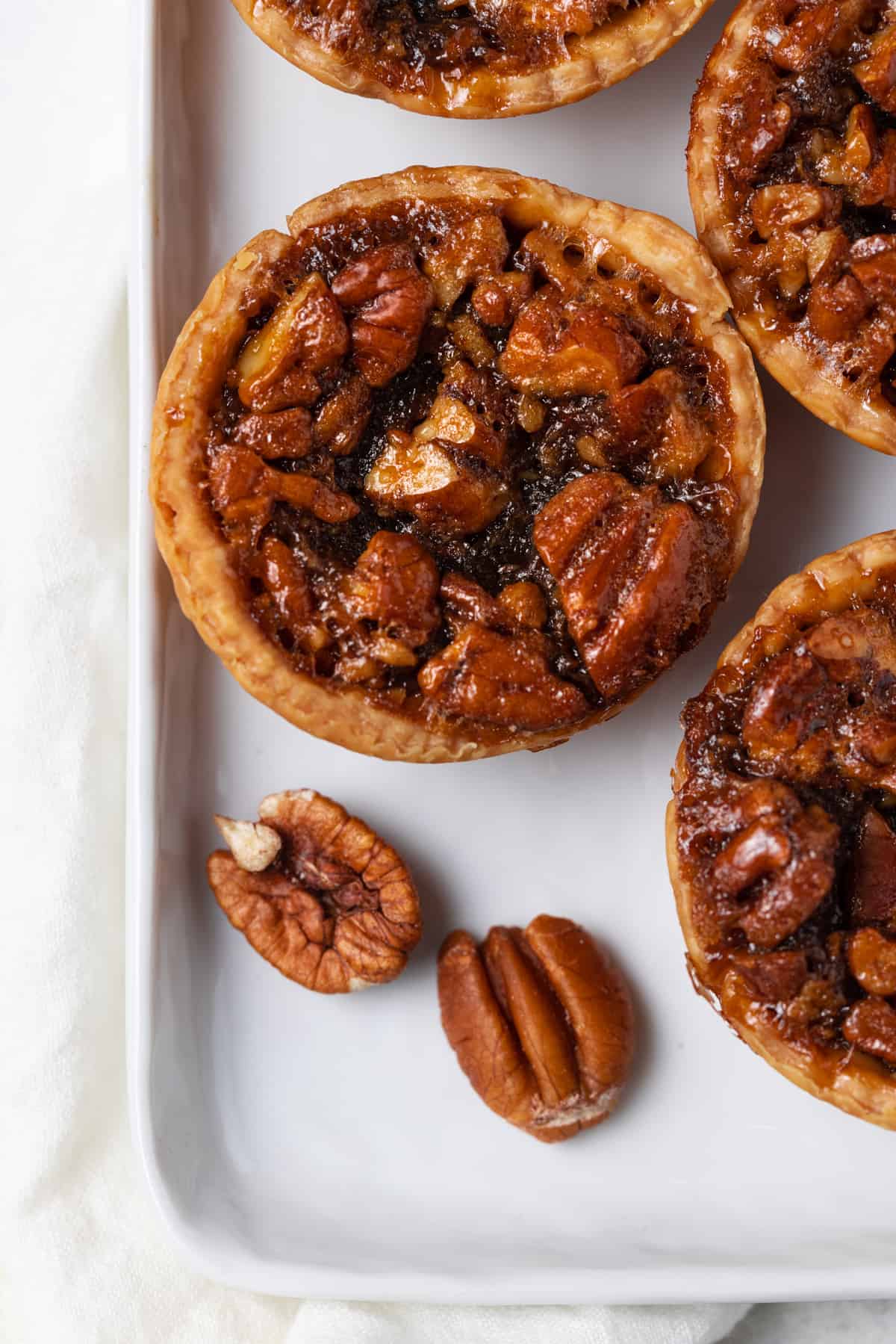 Mini Pies on tray.