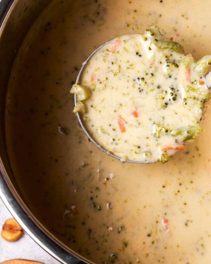 Broccoli Cheddar Soup in instant pot.
