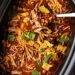 slow cooker chicken taco soup.
