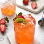 Classic strawberry daiquiri made with infused rum.