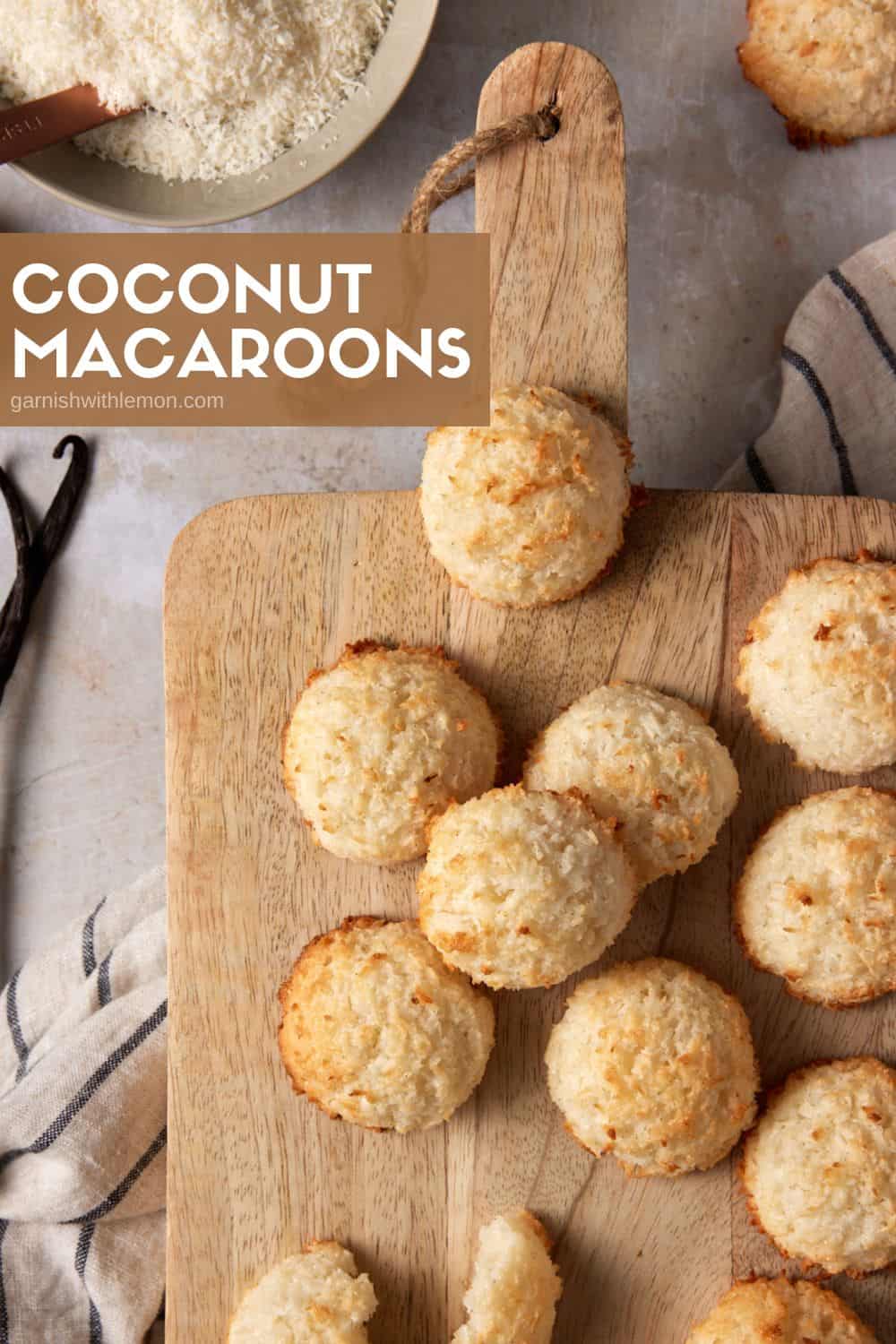The BEST Coconut Macaroons (without condensed milk) Garnish with Lemon