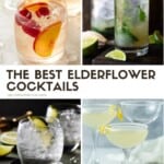 elderflower drinks in collage.