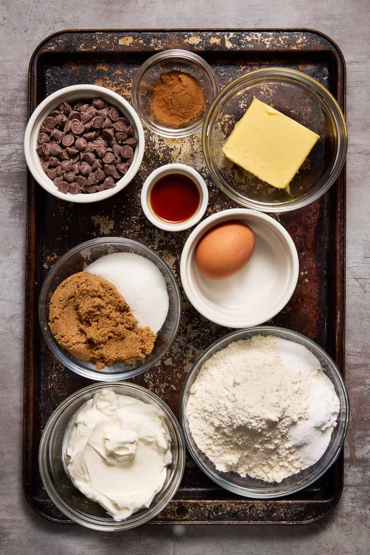 ingredients needed to make chocolate chip coffee cake.