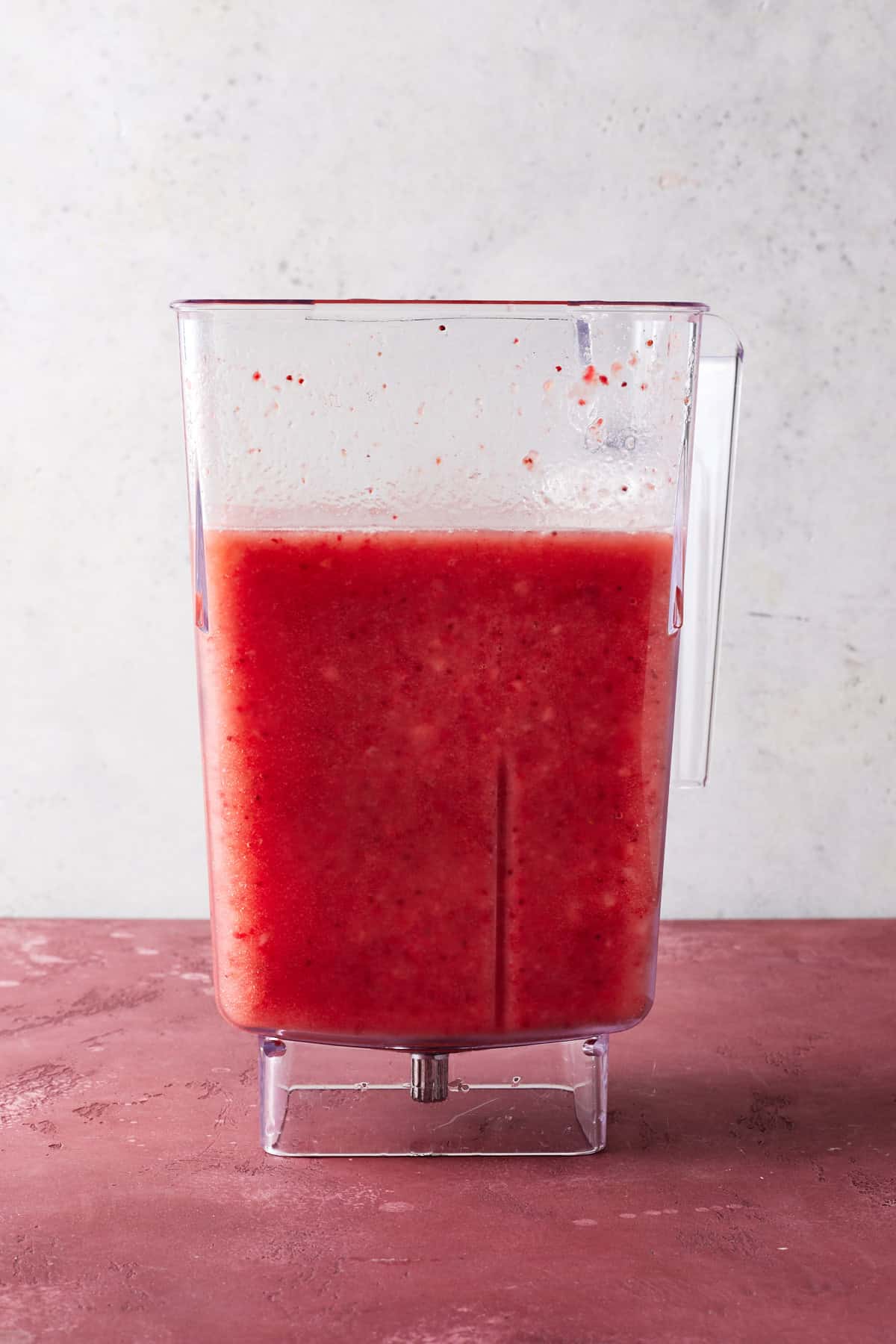 Frozen Rose slushies in blender.