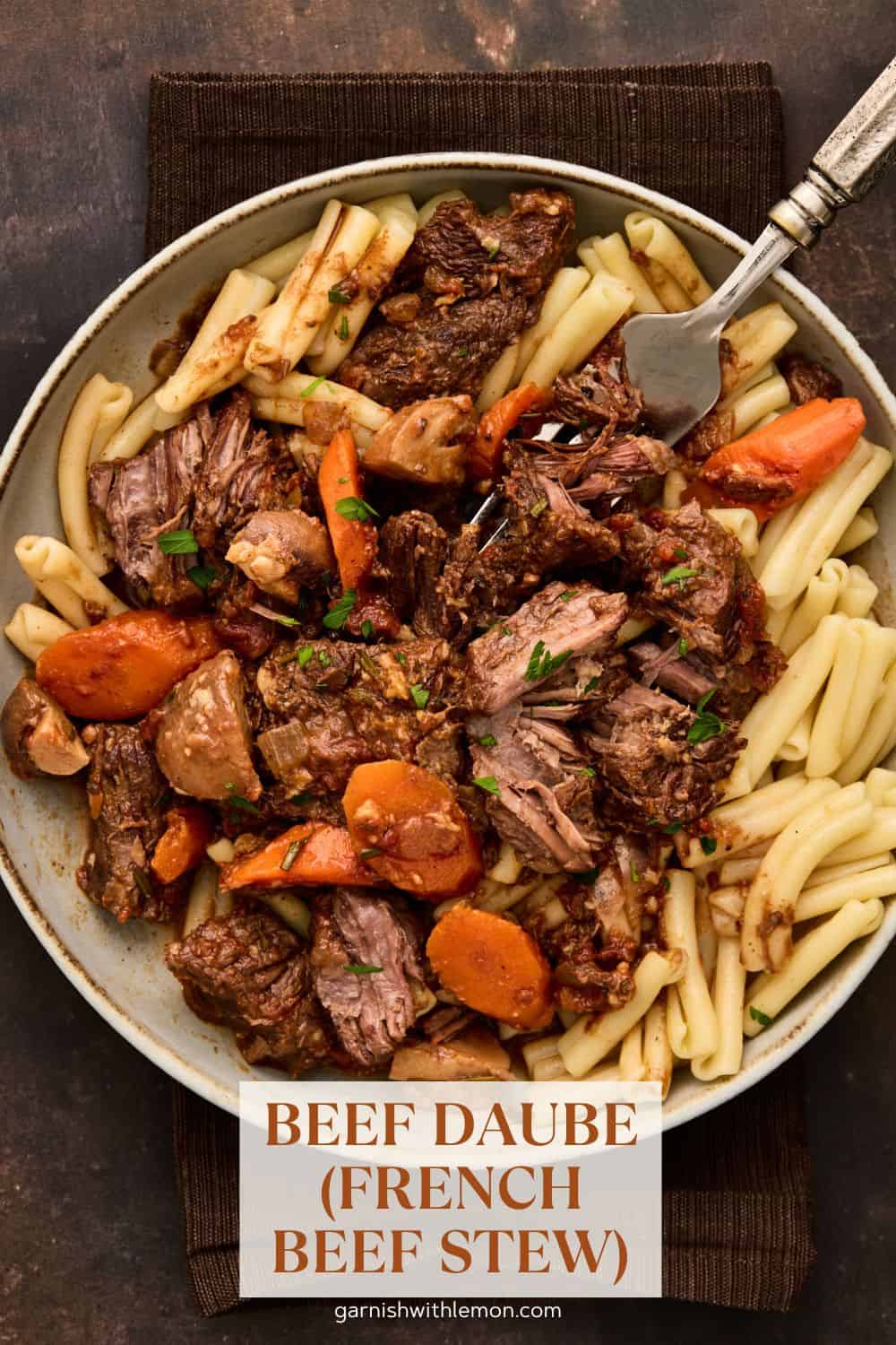 Red Color Daube Beef Daube (French Beef Stew) - Easy Red Wine Beef Stew
