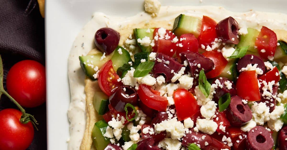 Layered Greek Dip Recipe (Easy 7-Layer Appetizer!)