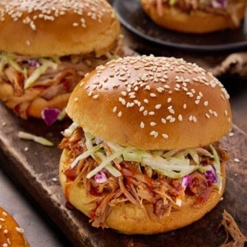 Pulled pork Sandwiches on Brioche Buns